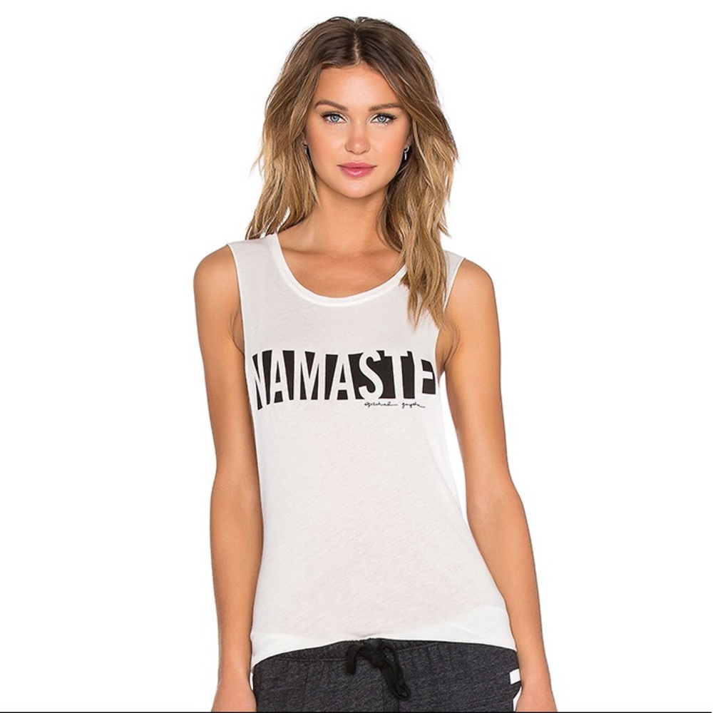 Spiritual Gangster Namaste block out muscle tank